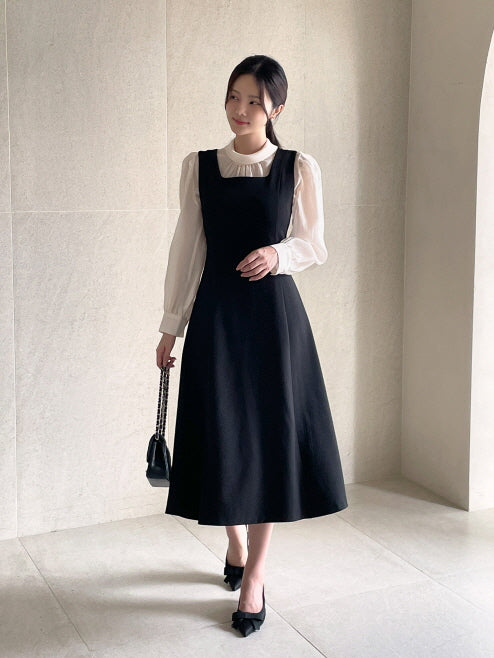 グレース シフォン シャーリング ブラウス (4color)