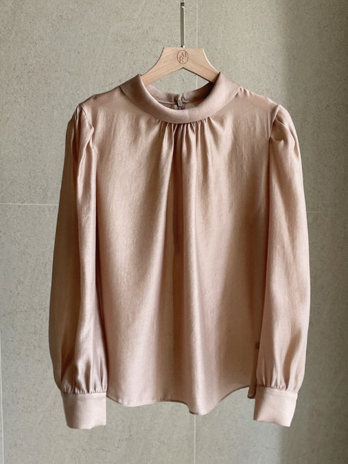 グレース シフォン シャーリング ブラウス (4color)