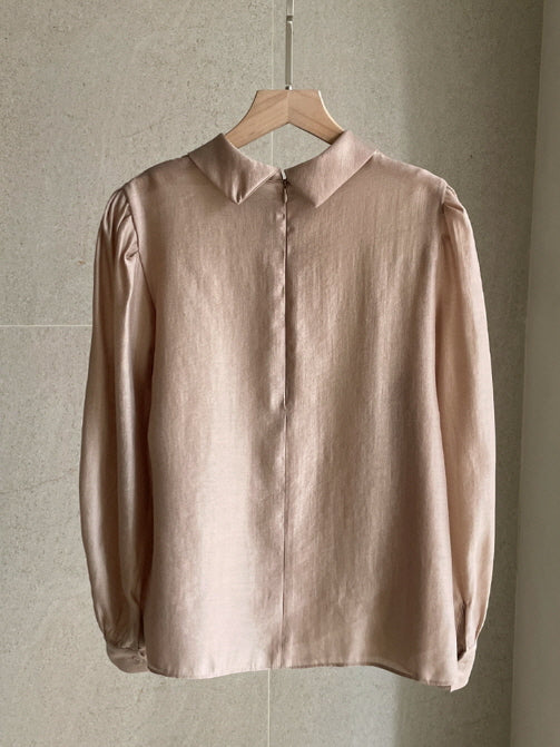 グレース シフォン シャーリング ブラウス (4color)
