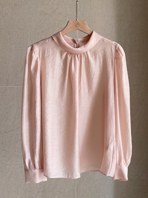 グレース シフォン シャーリング ブラウス (4color)