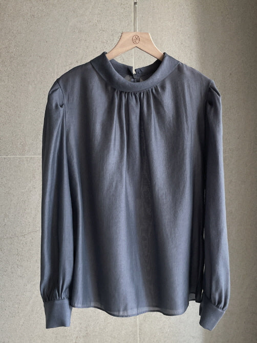 グレース シフォン シャーリング ブラウス (4color)