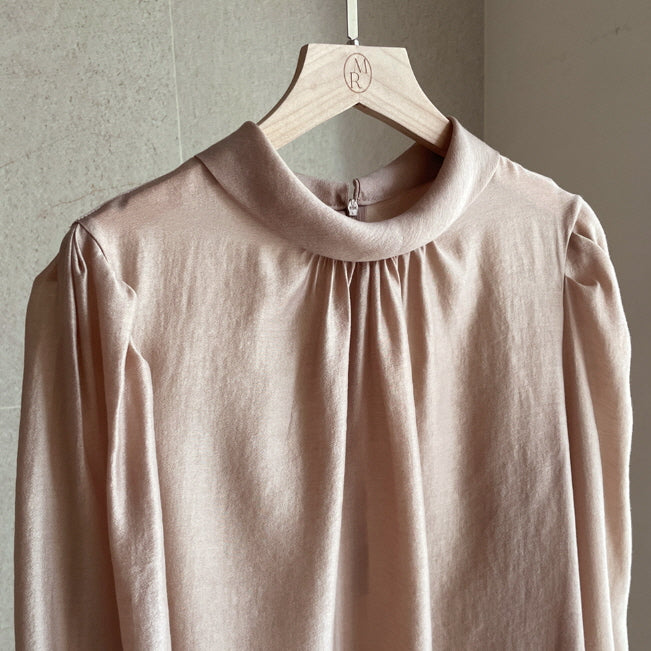 グレース シフォン シャーリング ブラウス (4color)