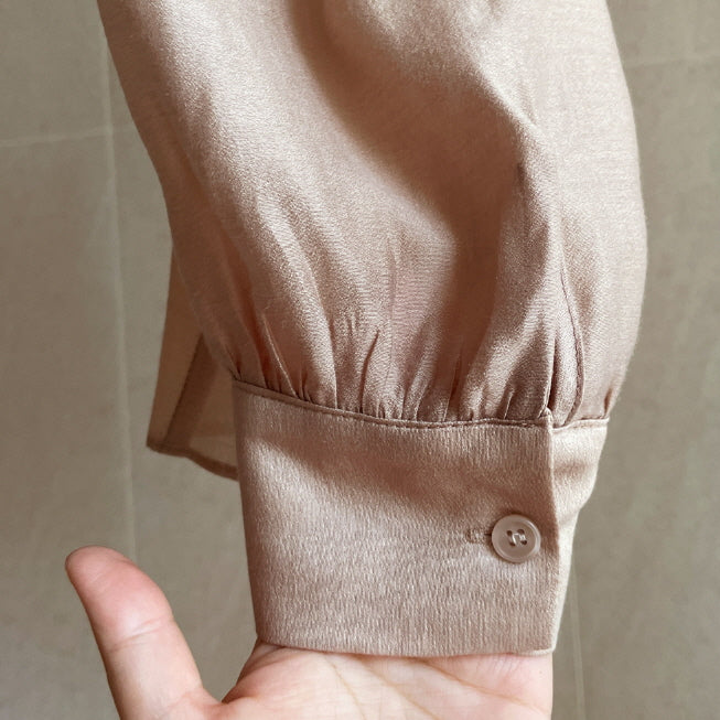 グレース シフォン シャーリング ブラウス (4color)