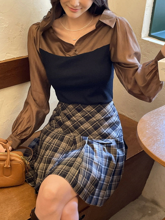 クラシック プリーツ スカートパンツ (2color)