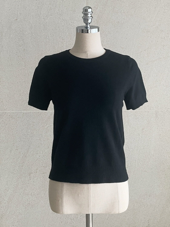 デイリー ニットカーディガン&半袖トップ セット (6color)