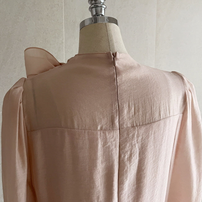 リボンタイ フレア ドレス (3color)
