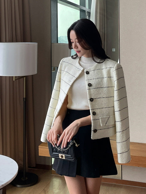 シンプル ベーシック 半袖ニット トップス (5color)