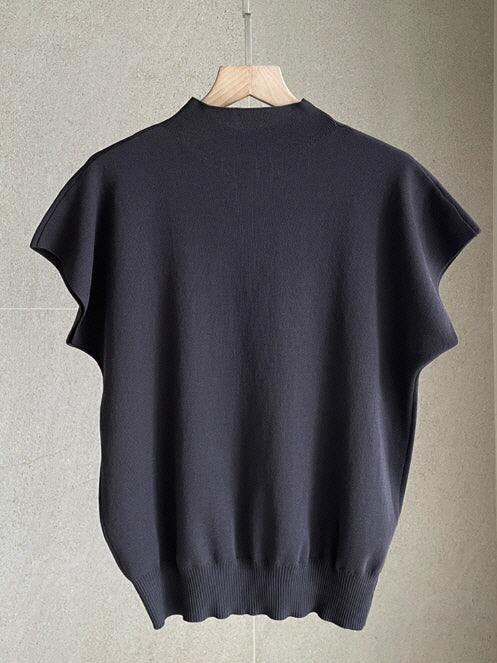 シンプル モックネック ニットトップス (5color)