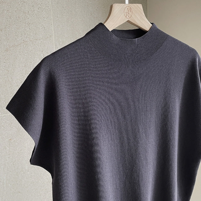 シンプル モックネック ニットトップス (5color)