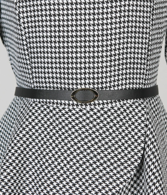 千鳥格子 ペプラム ワンピース(2color)