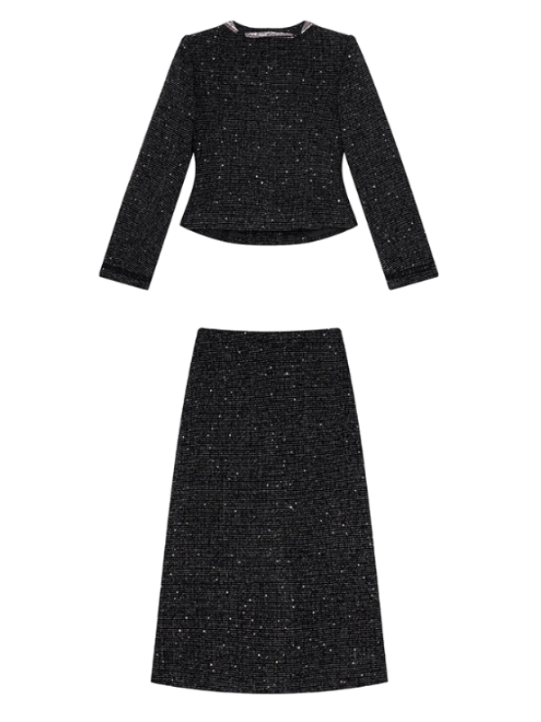 クラシック ツイードリボン ジャケット＆スカートセット