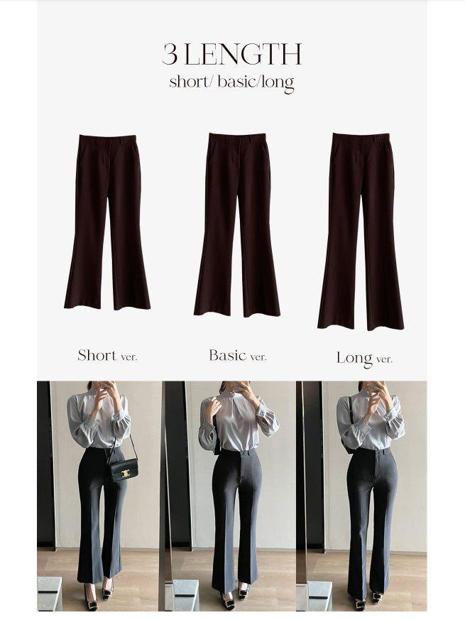 パーフェクトフィット ブーツカット スラックス (5color)
