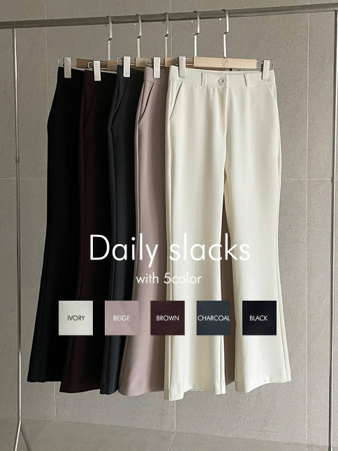 パーフェクトフィット ブーツカット スラックス (5color)