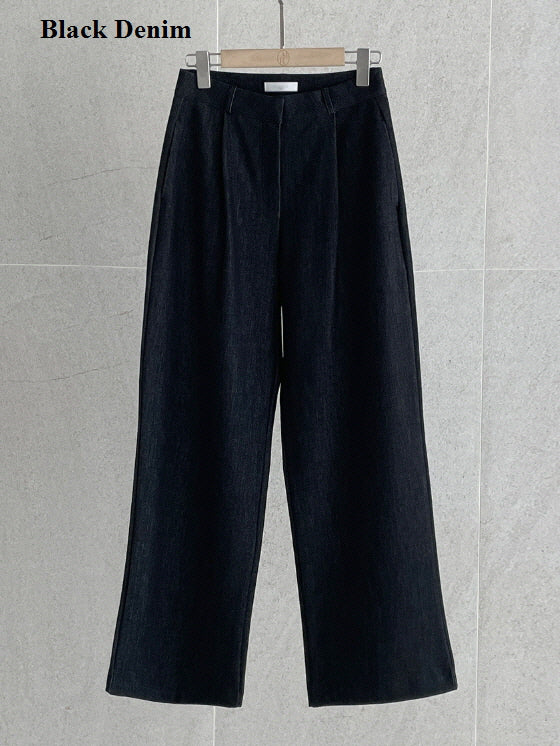 クラッシック テーラード デニムパンツ (2color)