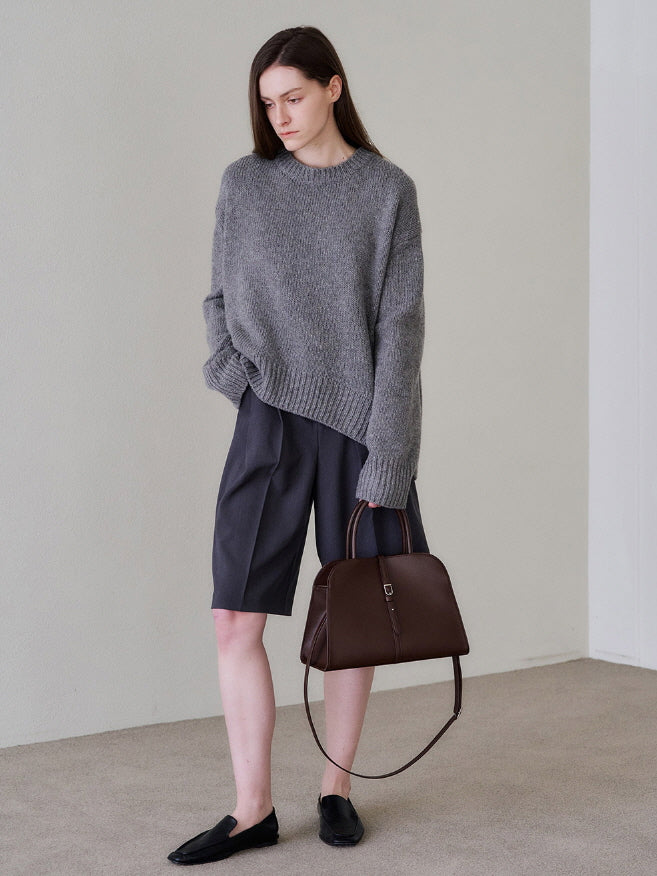 ブラン ミディアム バッグ (ブラウンバガンディー)