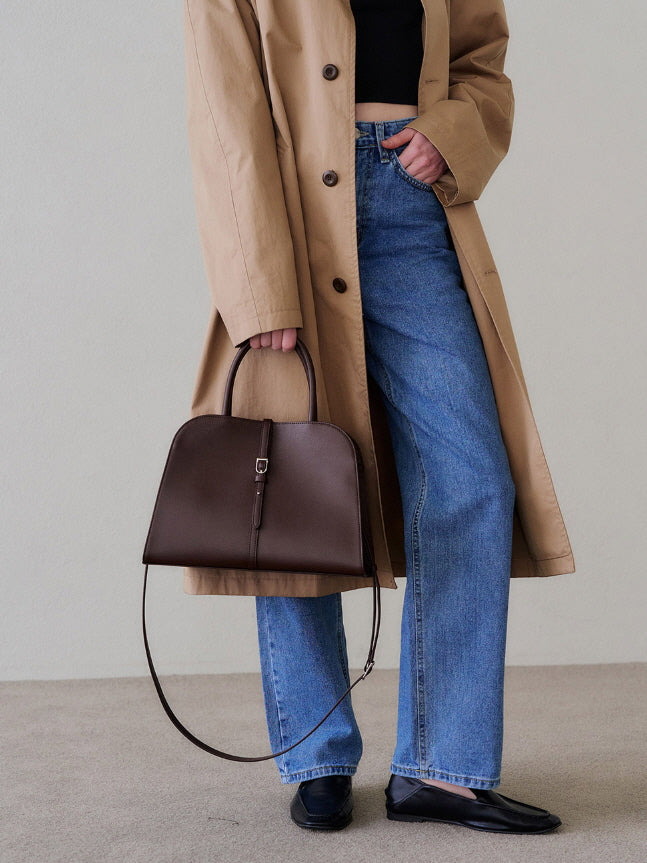 ブラン ミディアム バッグ (ブラウンバガンディー)