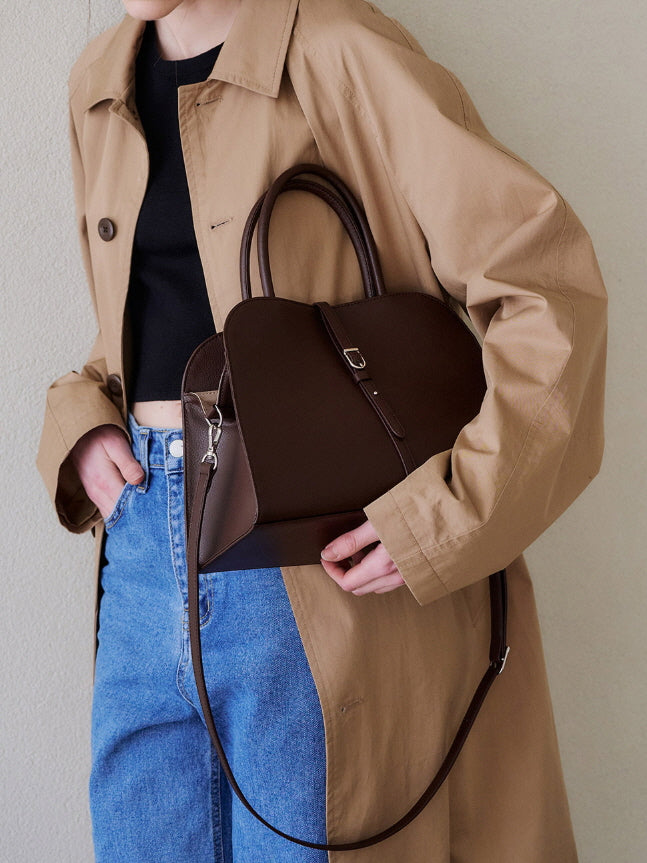 ブラン ミディアム バッグ (ブラウンバガンディー)