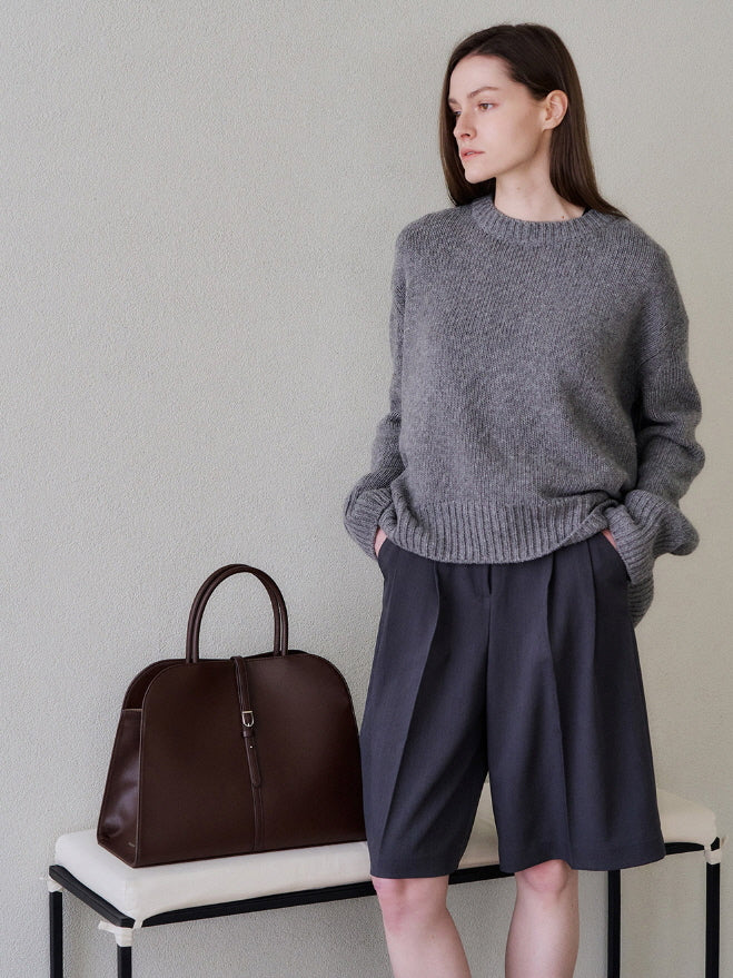 ブラン ラージ バッグ(ブランドバガンディー)