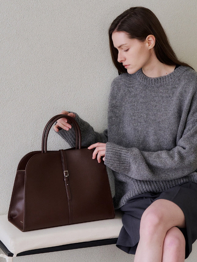 ブラン ラージ バッグ(ブランドバガンディー)