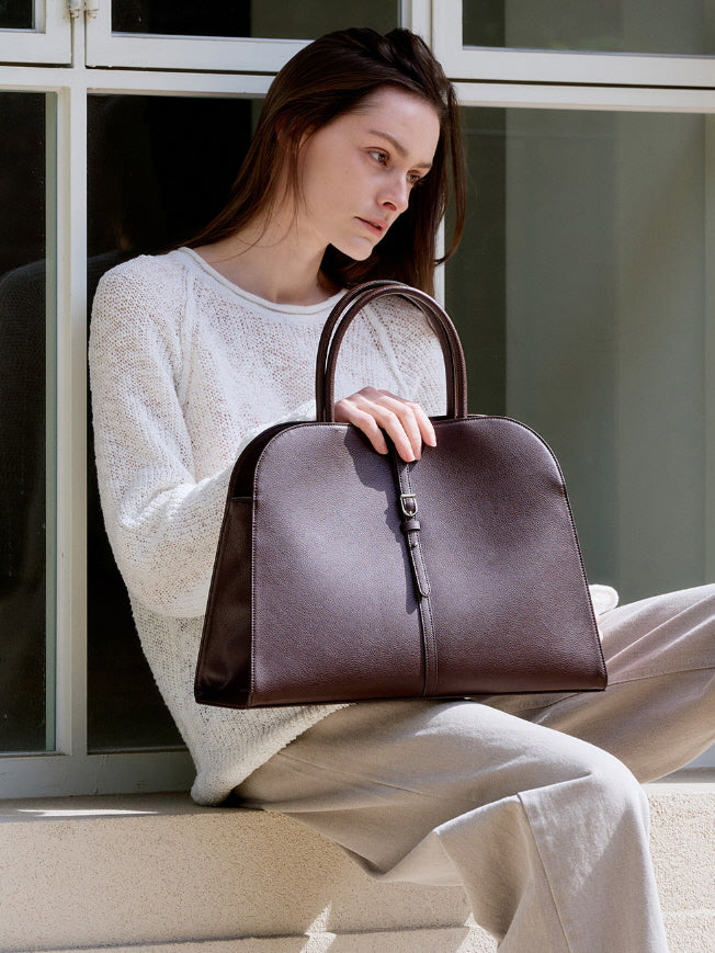 ブラン ラージ バッグ(ブランドバガンディー)