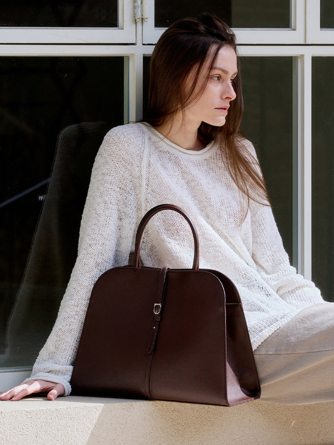 ブラン ラージ バッグ(ブランドバガンディー)