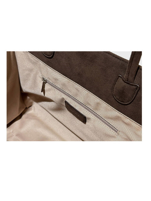 ブラン ミディアム スエード バッグ(チョコブラウン)