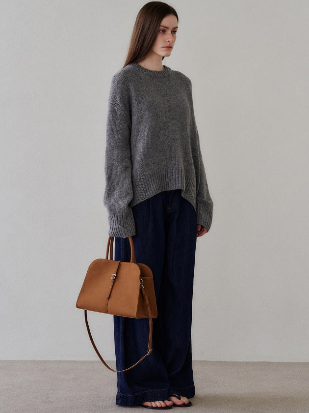 ブラン ミディアム スエード バッグ(キャメル)