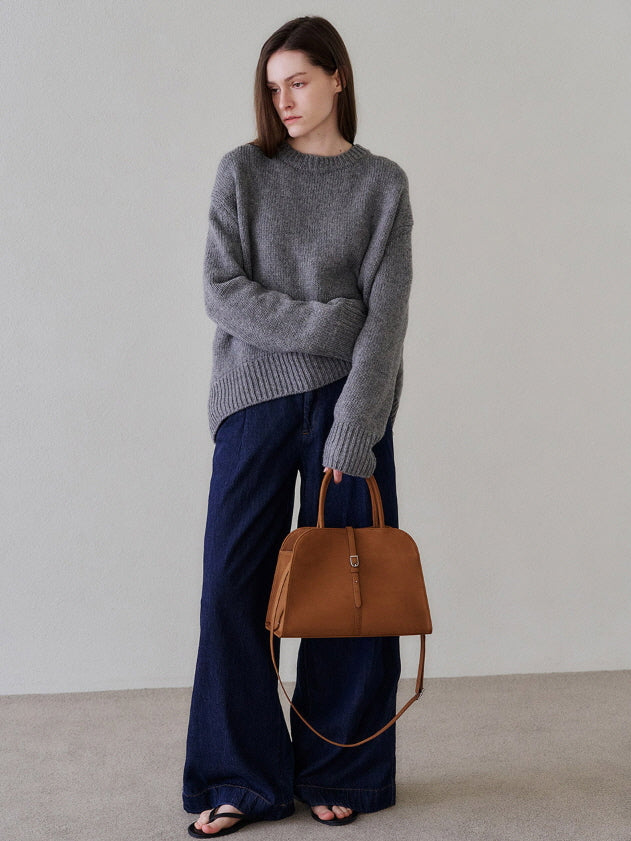 ブラン ミディアム スエード バッグ(キャメル)