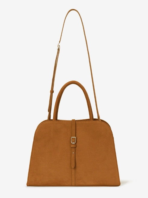 ブラン ミディアム スエード バッグ(キャメル)