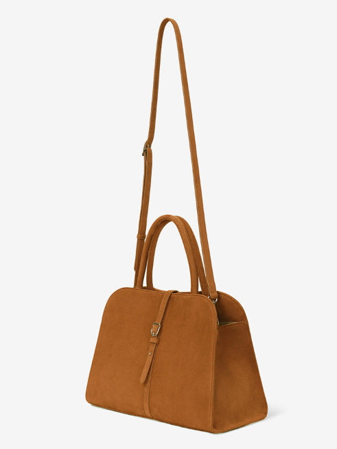 ブラン ミディアム スエード バッグ(キャメル)