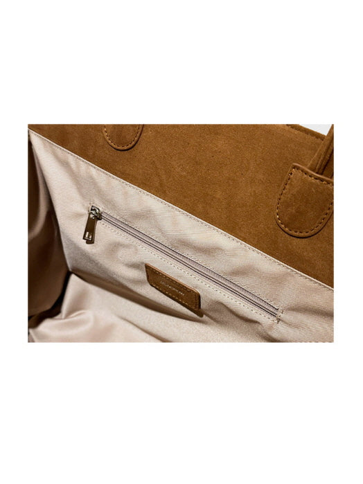 ブラン ミディアム スエード バッグ(キャメル)