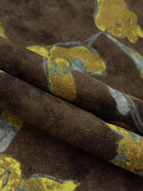 ヴィンテージ フラワー ブラウンフレアスカート