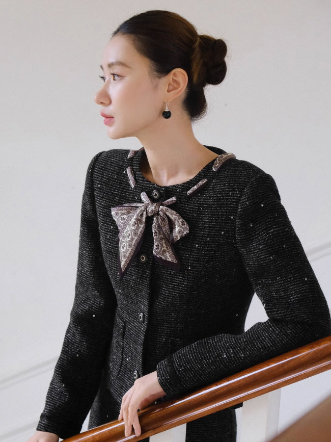 クラシック ツイードリボン ジャケット＆スカートセット