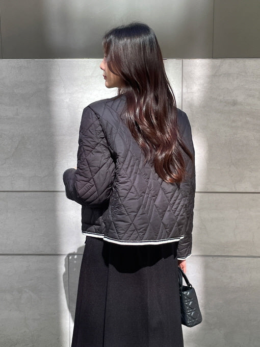 クラシック トリム キルティング ジャケット(2color)