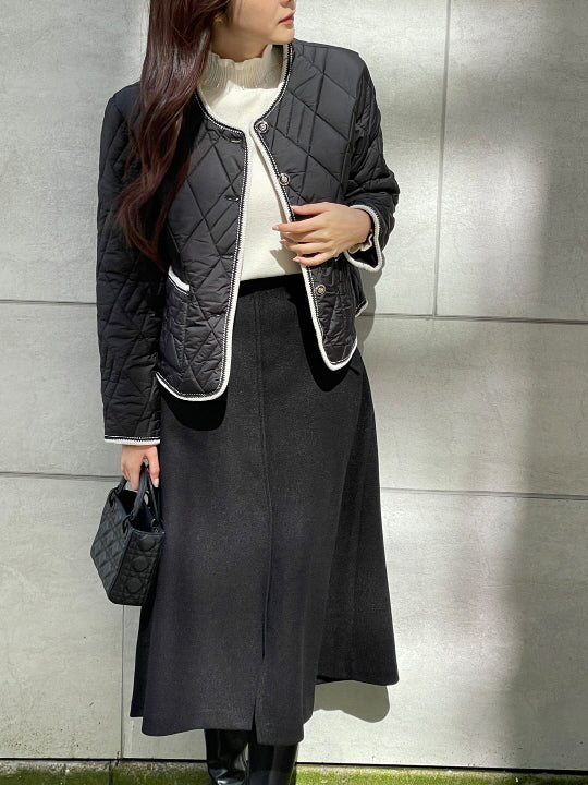 クラシック トリム キルティング ジャケット(2color)