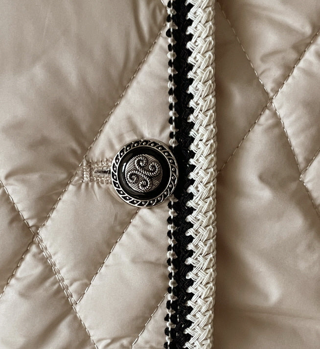 クラシック トリム キルティング ジャケット(2color)