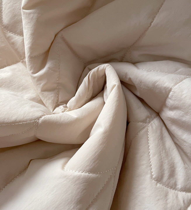 エレガント キルティングファー ロングベストコート(2color)