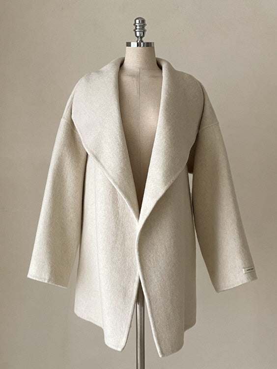 エレガント ウール ラップコート(4color)