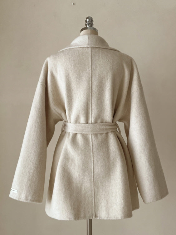 エレガント ウール ラップコート(4color)