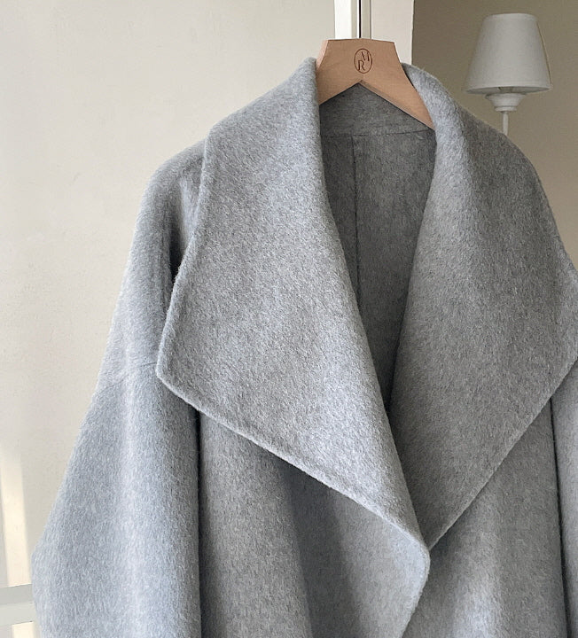 エレガント ウール ラップコート(4color)
