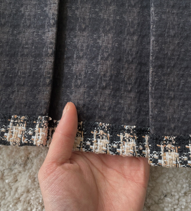 ツイードプリーツ ミニワンピース