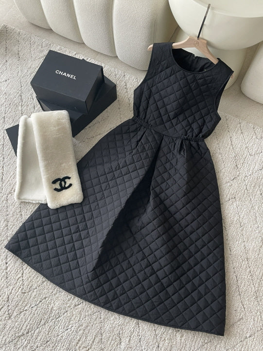 キルティングAライン・ウォームジャンパーワンピース