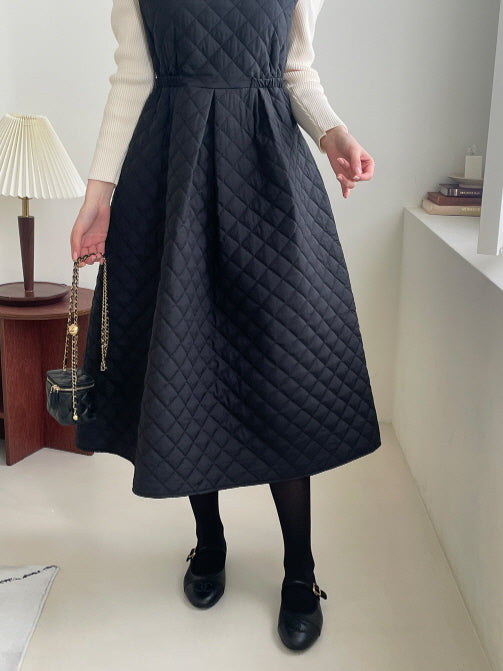 キルティングAライン・ウォームジャンパーワンピース