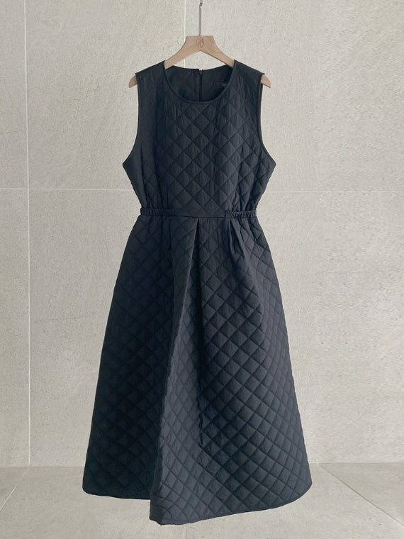 キルティングAライン・ウォームジャンパーワンピース