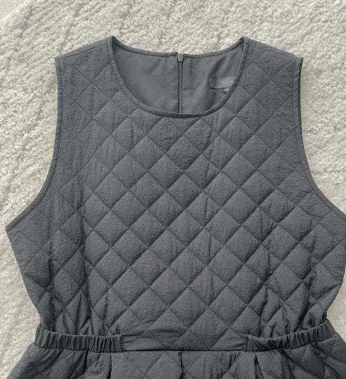 キルティングAライン・ウォームジャンパーワンピース