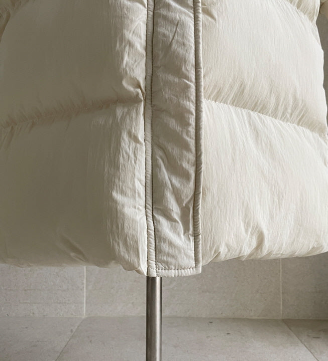 エレガントフェイクファーカラー ロングダウンコート(2color)