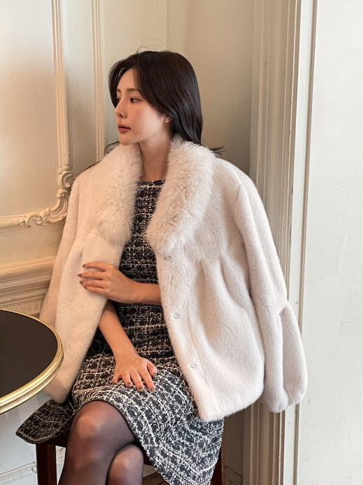 エレガントファー ミンクショートジャケット(2color)