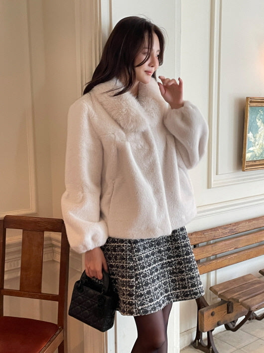 エレガントファー ミンクショートジャケット(2color)