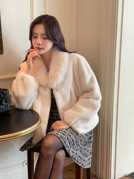 エレガントファー ミンクショートジャケット(2color)