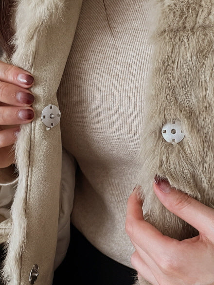 ラグジュアリー フェイクファー ショートコート(2color)